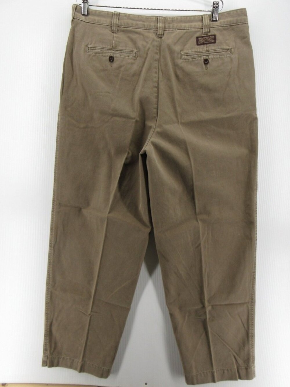 VTG Abercrombie & Fitch Pants 38X32 Chino Baggy 90s Pleated Trousers - Picture 8 of 11